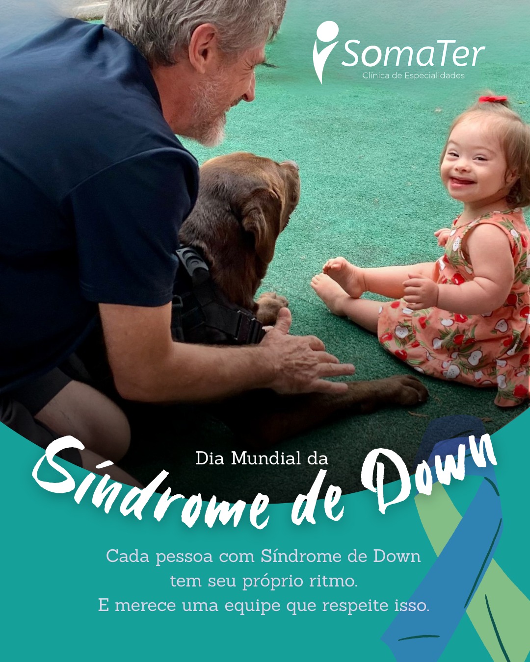 21 de março é o Dia Mundial da Síndrome de Down. Uma data pra lembrar que inclusão não é só discurso — é atendimento, paciência e respeito ao tempo de cada um.Na Somater, crianças e adultos com Síndrome de Down recebem acompanhamento em fisioterapia, fonoaudiologia, psicologia e nutrição. Tudo integrado, tudo no ritmo certo.Agende uma avaliação.\#DiaDaSíndromeDeDown #21DeMarço #Inclusão #Somater #Blumenau