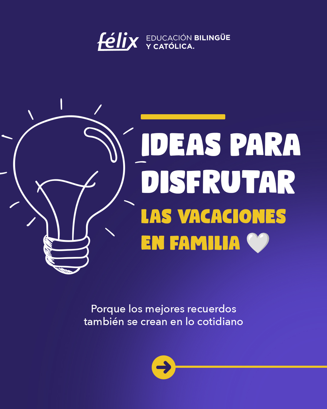 Las vacaciones también son una oportunidad para convivir, descubrir nuevas actividades y crear momentos especiales en familia ☀️🤍
A veces, las ideas más simples terminan convirtiéndose en los mejores recuerdos ✨
Mayores informes: 📲 833 208 6511
#ColegioFelix #ExcelenciaAcademica #EducacionCatolica