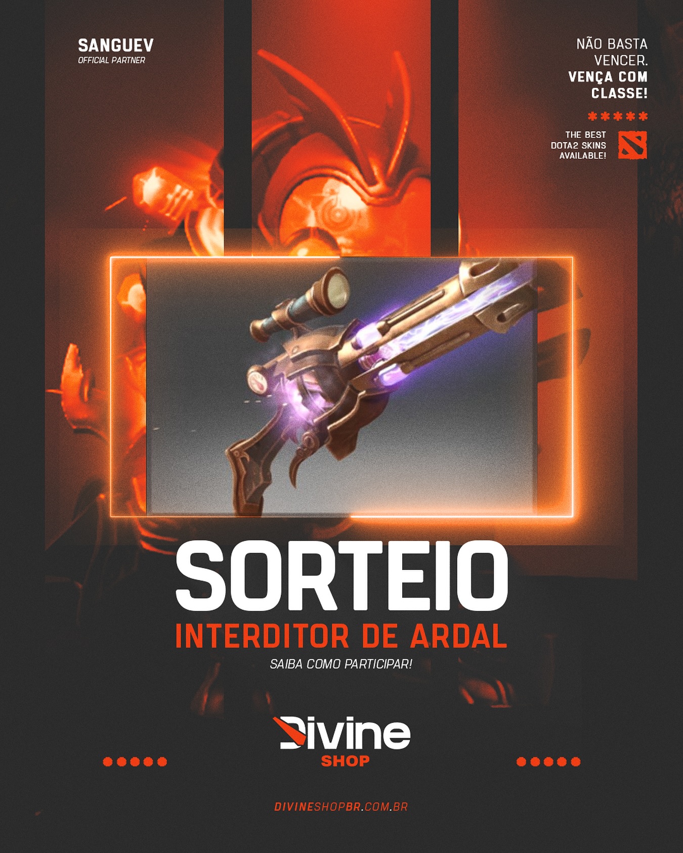 Vamos para mais um SORTEIO LENDÁRIO!
🍀 Mire com precisão — o prêmio é de elite!
🎁 PRÊMIO:
A poderosa ARMA: Interditor de Ardal (Sniper)
PARCERIA ÉPICA:
A @divineshopbr se uniu com @bernardo_vnery, @kaxangabr, @_babrisa, @formuladota para esse sorteio de respeito!
⏰ QUANDO?
De 01/05/2025 a 31/05/2025 — participe agora!
⚡ COMO PARTICIPAR:
1. Acesse o link na bio (via Gleam.io)
2. Complete as etapas — cada ação aumenta suas chances de vitória!
CORRE AGORA!
O disparo da sorte pode ser o seu!