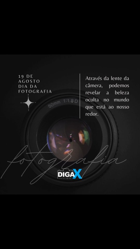 Dia da fotografiaDigaX Fotocabine mais de 18 anos no mercado!Solicite seu orçamentoContato ZAP:....