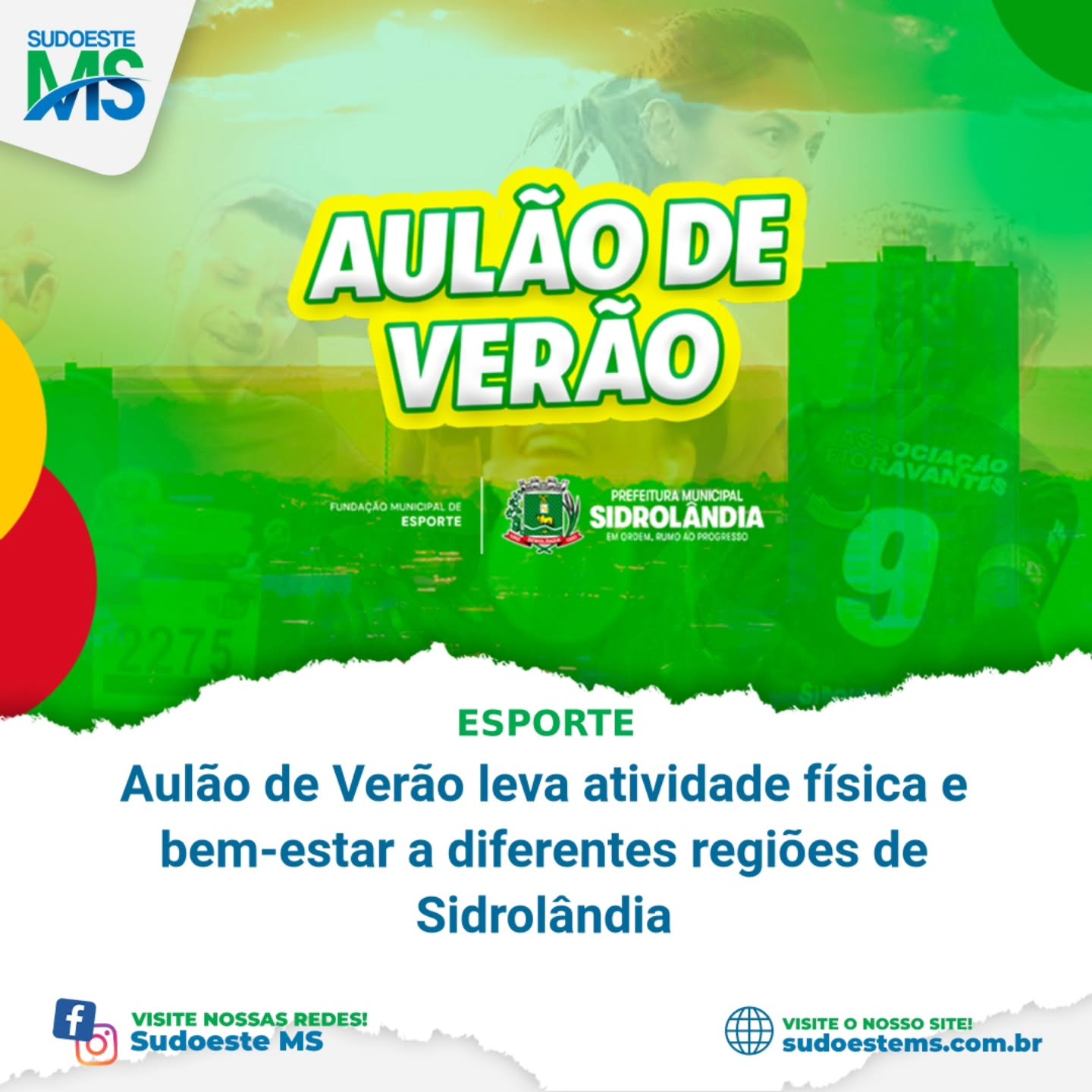 A programação começa no dia 21 de janeiro, na Aldeia Tereré, e segue no dia 4 de fevereiro, no distrito do Quebra Coco.
As atividades continuam em 18 de fevereiro, no Parque Vale do Vacaria, passam pelo Park Fratelli em 4 de março e encerram em 18 de março, na Praça Central.