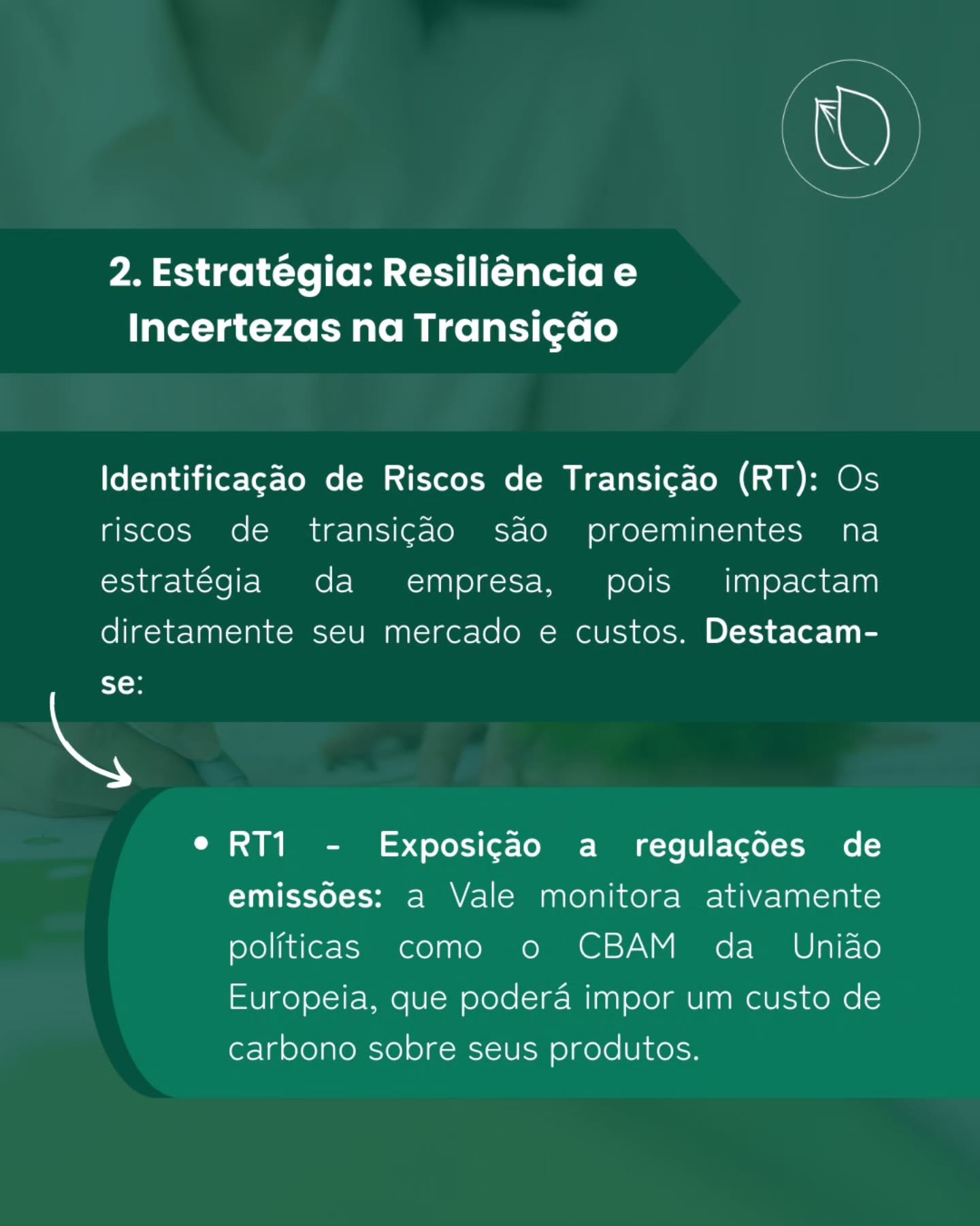 O gFIS apresenta a análise do Relatório de Informações Financeiras Relacionadas à Sustentabilidade da Vale, estruturada nos pilares de Governança, Estratégia, Gestão de Riscos e Métricas e Metas.
O estudo foi elaborado pelo Prof. Raphael Ambrico, por Beatriz Ribeiro Vieira e pelo Prof. Dr. Luan Santos, e reforça o papel do gFIS na produção de conhecimento técnico aplicado para o fortalecimento das finanças sustentáveis no Brasil.
👉 Deslize para conferir os principais destaques.
A análise completa está disponível no link: https://bit.ly/4bWYydd
#ufrj #finançassustentáveis #gFIS #gorvernança
#IFRS