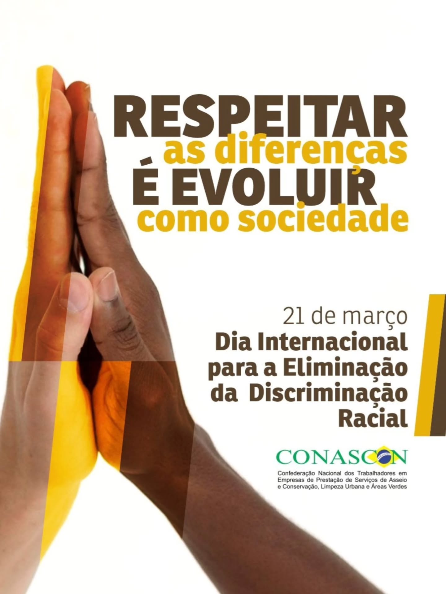 21 de Março – Dia Internacional da Eliminação da Discriminação Racial
O racismo não aparece só em atitudes explícitas.
Ele também está nas dificuldades que muitos trabalhadores enfrentam todos os dias.
Quando falamos de racismo estrutural, estamos falando de uma desigualdade que faz parte da sociedade — e que impacta oportunidades, salários e condições de vida.
O racismo institucional acontece quando empresas e órgãos tratam pessoas de forma desigual por causa da raça, seja na contratação, na promoção ou no atendimento.
E a interseccionalidade mostra que essas dificuldades podem ser ainda maiores quando se somam com outras desigualdades — como no caso das mulheres negras.
No setor de limpeza urbana, asseio e conservação, essa realidade ainda está presente e precisa ser enfrentada.
A Secretaria da Mulher e Diversidade Humana da Conascon é atuante e trabalha no apoio a políticas e ações que combatam qualquer tipo de violência e discriminação, fortalecendo o respeito, a igualdade e a dignidade na sociedade e no ambiente de trabalho.
📢 Racismo é crime.
📢 Respeito é direito.
Se você sofrer ou presenciar discriminação, procure o sindicato.
Combater o racismo é responsabilidade de todos.