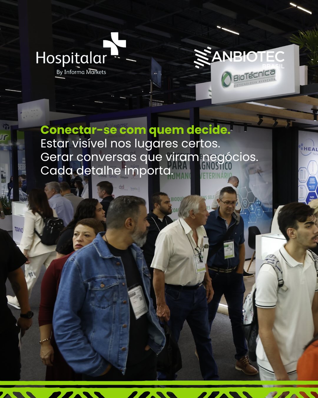 Grandes resultados não acontecem por acaso.
Eles são construídos com estratégia.
A Hospitalar 2026 não é apenas uma oportunidade de presença.
É um ambiente onde cada escolha define o impacto da sua marca.
Onde você estará.
Com quem irá se conectar.
Como sua empresa será percebida.
Tudo comunica. Tudo gera resultado.
Enquanto muitos participam, poucos se posicionam.
E são esses poucos que transformam conexões em negócios, visibilidade em autoridade e presença em crescimento real.
É exatamente aqui que a ANBIOTEC atua.
Estruturando sua participação.
Ampliando seu alcance.
Conectando sua empresa às oportunidades certas.
Porque, no final, não é sobre estar na feira.
É sobre sair dela maior do que entrou.
Hospitalar 2026.
Estratégia não é diferencial. É decisão.
#Anbiotec #Biotecnologia #Hospitalar2026
