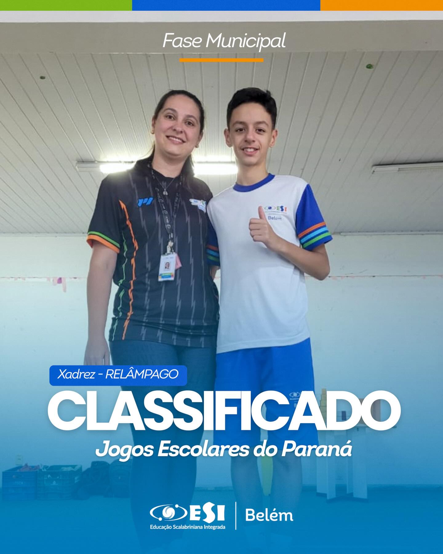 CLASSIFICADOS! 🏆
Os meninos do Xadrez e nossa atleta do Tênis de Mesa conquistaram o título dos Jogos Escolares do Paraná – Fase Municipal! 🩵
Agora é hora de manter o foco e intensificar a preparação para a próxima etapa. Seguimos firmes em busca de novos desafios e novas conquistas! 🏓♟️