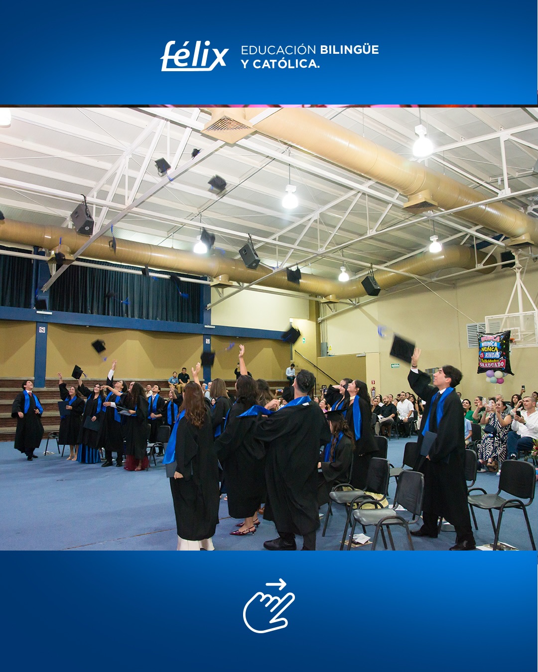 Hoy termina una etapa llena de aprendizajes, amistades, retos superados y momentos que quedarán para siempre en el corazón. 🤍
A nuestros graduados: gracias por permitirnos acompañarlos en parte de su historia. Nos llena de orgullo ver todo lo que han logrado y la persona en la que se están convirtiendo.
¡Felicidades y mucho éxito en lo que viene!
#ColegioFelix #ExcelenciaAcademica #EducacionCatolica
