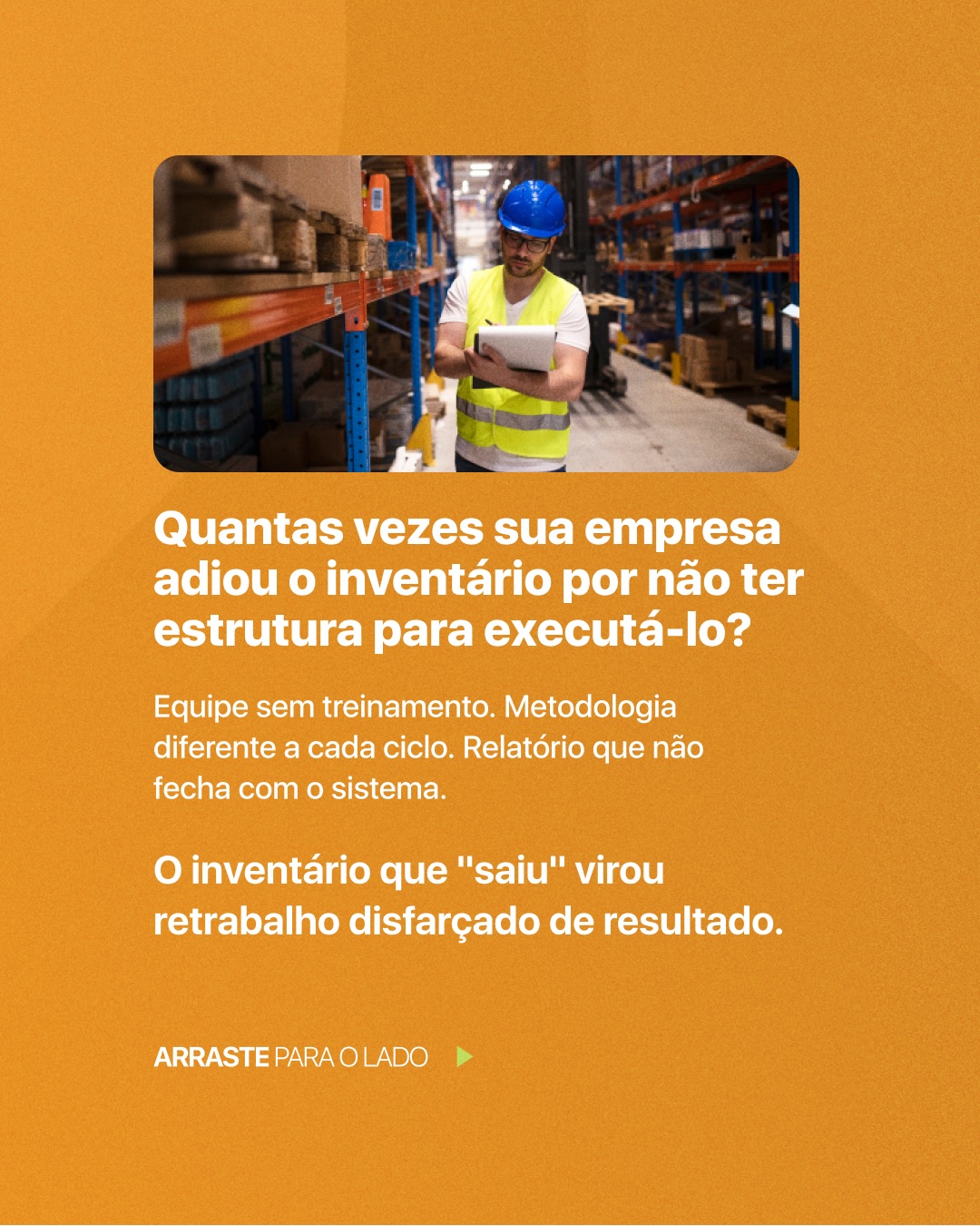 Inventário de ativos fixos: sua empresa tem estrutura para fazer ou improvisa quando precisa?
Improvisar inventário tem um custo que raramente aparece no radar: equipe sem treinamento, metodologia que muda a cada ciclo, relatório que não fecha com o sistema. O inventário "saiu" mas o retrabalho começa logo depois.
A rede de inventariantes da MooveChain chegou a quase 80 profissionais espalhados pelo Brasil. Não é equipe de plantão. É estrutura de campo ativa, treinada no método MooveChain e equipada com o WeCount. Um cliente em Manaus e outro em Florianópolis recebem o mesmo rigor, a mesma metodologia e o mesmo relatório conciliado.
Inventário não é evento. É rotina. E rotina precisa de método, gente e tecnologia, não de improviso.
Acesse o link na bio e fale com um especialista.
#Inventário #AtivoFixo #SupplyChain #WeCount #MooveChain #GestãoDeAtivos #CoberturaNacional #Intralogística