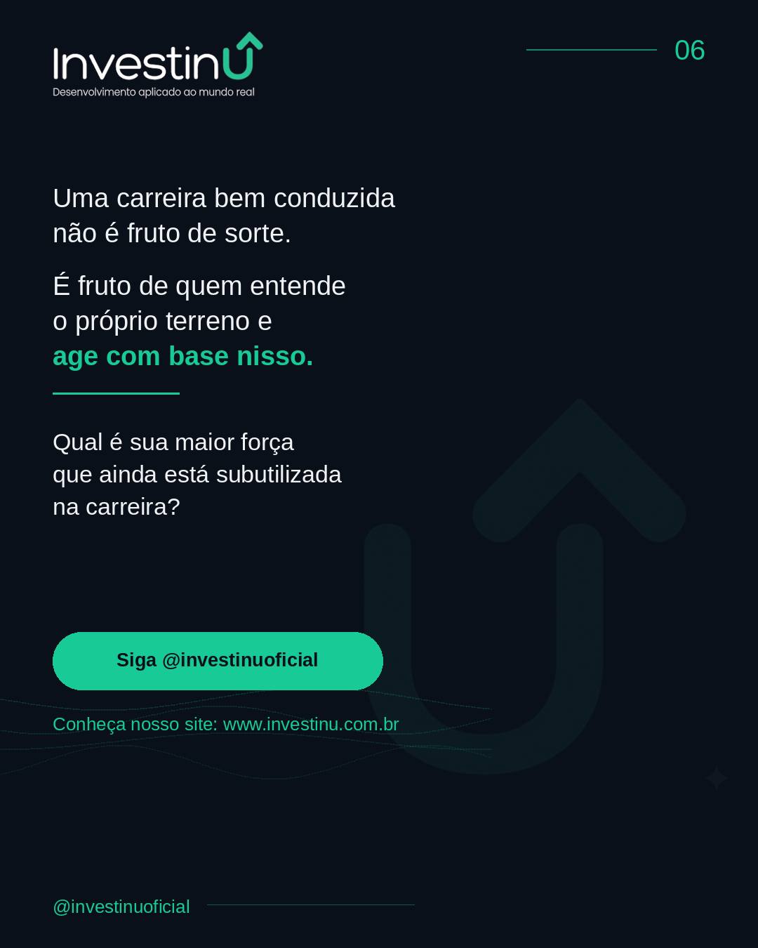 A maioria das pessoas trata SWOT como ferramenta só pra empresas e produtos.Sua carreira merece o mesmo nível de estratégia.Forças, fraquezas, oportunidades e ameaças não são conceitos exclusivos do mundo corporativo — aplicados a você mesmo, revelam clareza que a maioria nunca para pra buscar.#Investinu #SWOT #Carreira #DesenvolvimentoProfissional #Autoconhecimento #EstrategiaDeCarreira