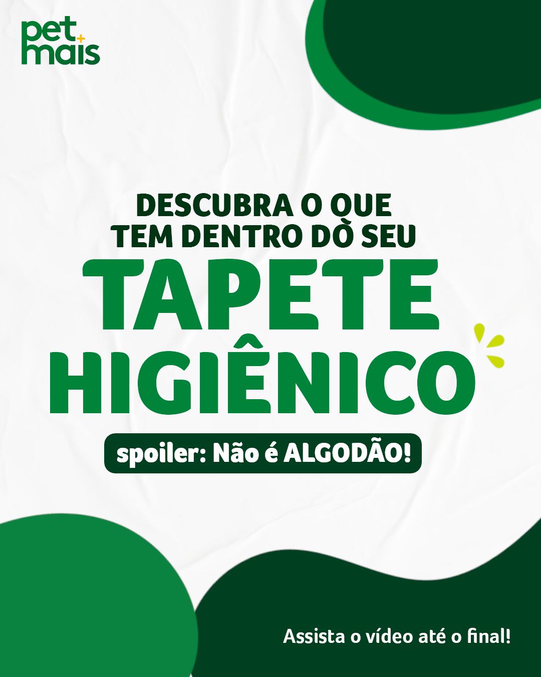Muitos tutores usam tapetes higiênicos sem saber do que é feito.
Os Tapetes Higiênicos Petmais são desenvolvidos com um material que você ja conhece: Fraldas descartáveis.
Veja até o final e conheça o material!
Petmais
Seu pet mais perto de você
#tapeteshigienicos #higienepet #fraldas #upcycling #petmais